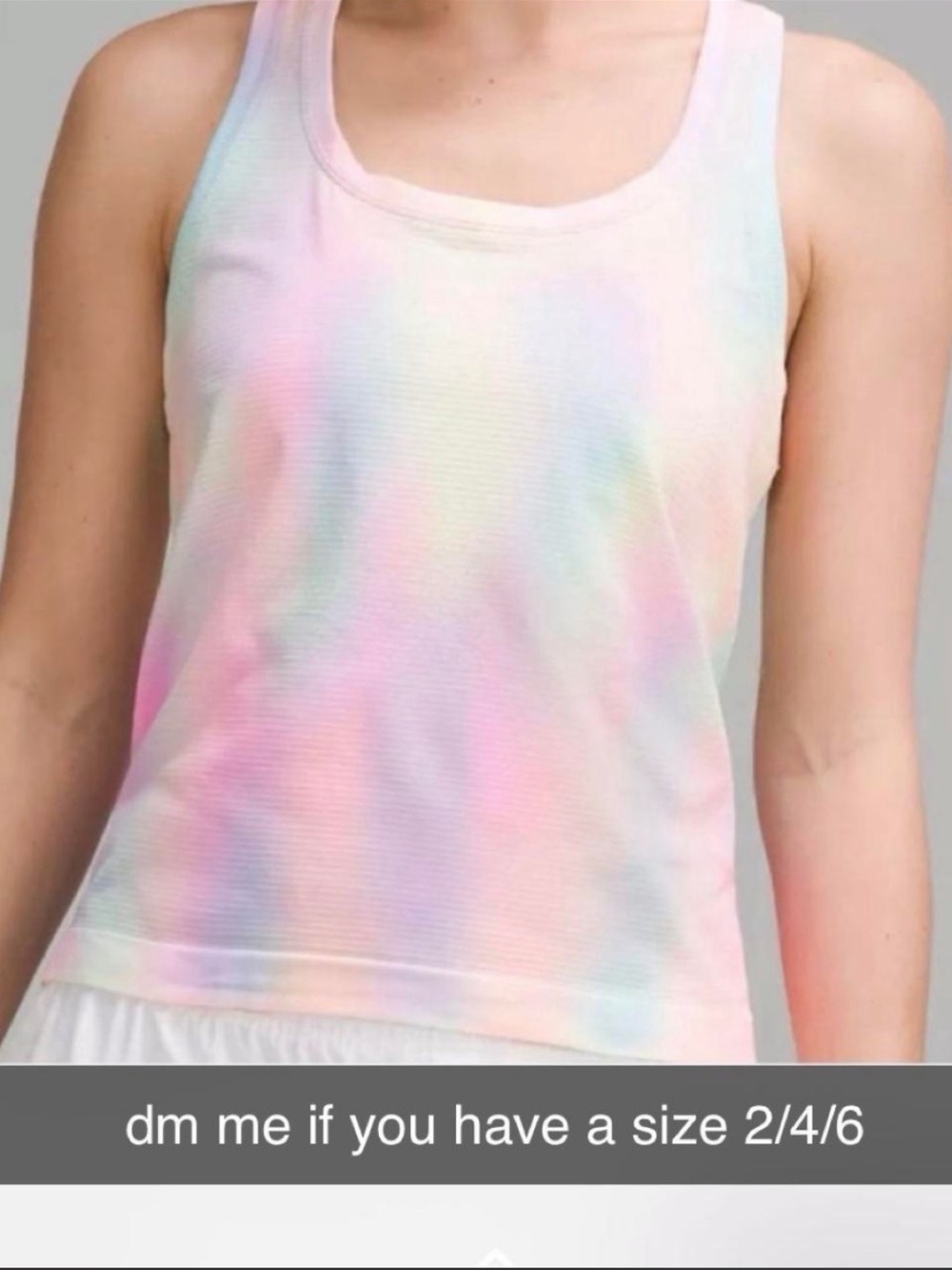 Pastel Tie-Dye Tank Top - Soft Multicolor